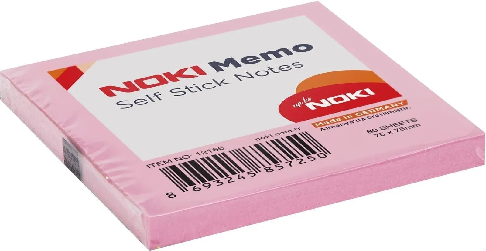 Noki Memo Stick Notes 75x75 mm Küp Yapışkanlı Not Kağıdı - 100 Yaprak - 12'li Paket