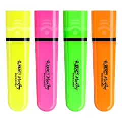 Bic Marking Flat Highlighter 4lü Blister - Canlı Renkler