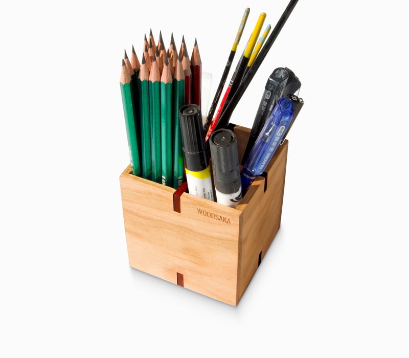 Supplies Pencil Case Walnut Pen Holder Wood Pen Holder Desktop Storage Box